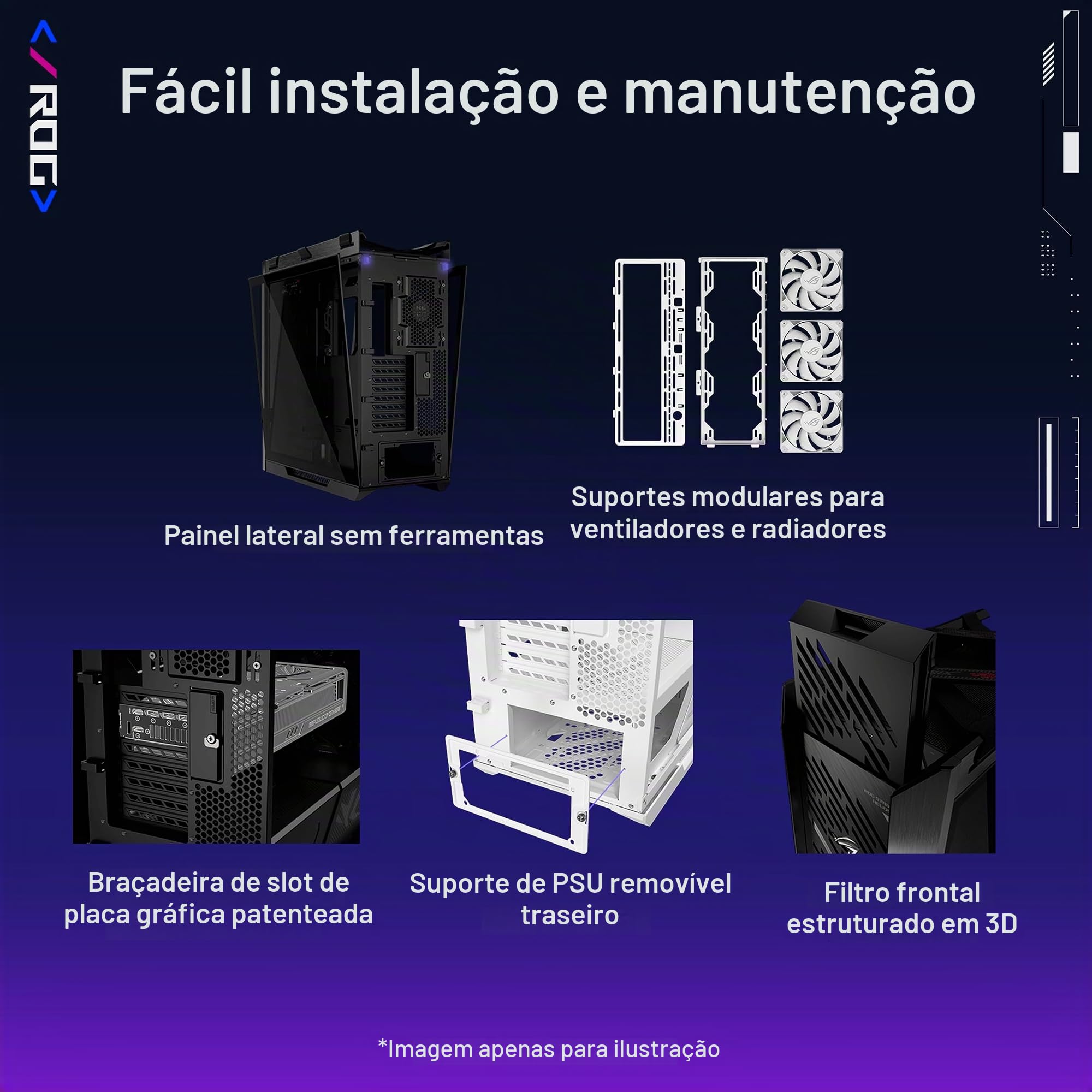 ROG Strix Helios II GX601S Preto SIOC configuração antecipada